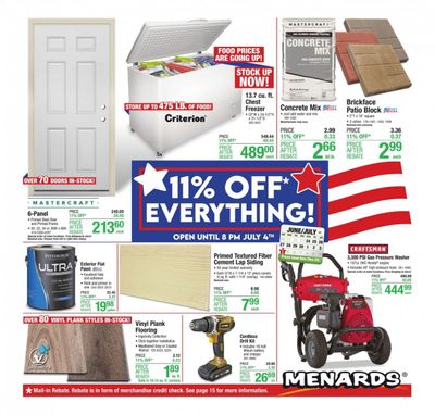 Menards Weekly Ad Flyer June 24 to July 4