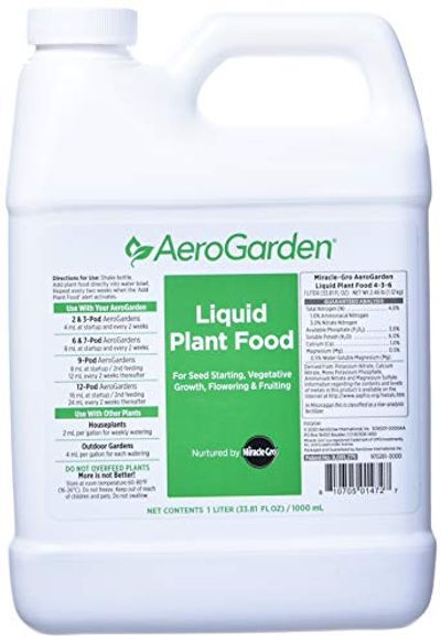 Miracle-Gro AeroGarden 1-Quart Liquid Nutrients $28 (Reg $34.99)