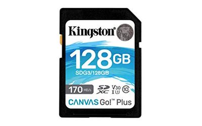 Kingston 128GB SDXC Canvas Go Plus 170MB/s Read UHS-I, C10, U3, V30 Memory Card (SDG3/128GB) $40.12 (Reg $42.24)
