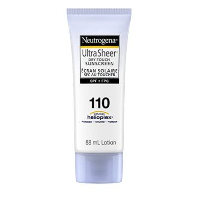 Neutrogena Sunscreen Lotion SPF 110, Ultra Sheer Dry Touch Sun Cream, Water Resistant, 88 mL Travel Size $7.79 (Reg $12.97)