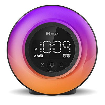 iHome PowerClock Glow Alarm Clock - Bluetooth Color Changing FM Clock Radio with USB Charging Port, Dimmable Display and 7-5-2 Dual Alarm - Perfect for Bedside Tables (Model iBT295) $49.99 (Reg $79.99)