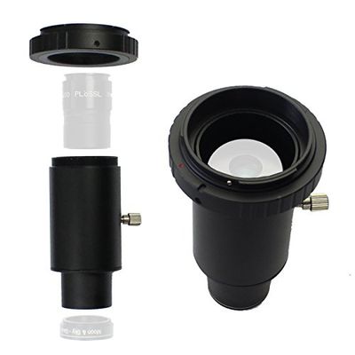 Gosky 1.25" T Adapter and T2 / T Ring Adapter for Nikon SLR/DSLR Cameras - Can be Used for Prism Focus and Eyepiece Projection Photography (Black) $15.99 (Reg $20.99)