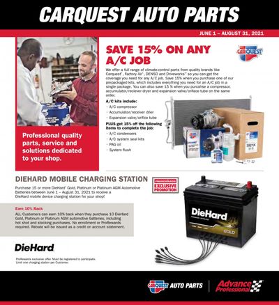 Carquest Weekly Ad Flyer June 1 to August 31
