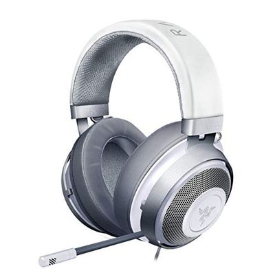 Razer Kraken Gaming Headset: Lightweight Aluminum Frame - Retractable Cardioid Mic - For PC, PS4, Nintendo Switch - 3.5 mm Headphone Jack - Mercury White $69.99 (Reg $119.99)