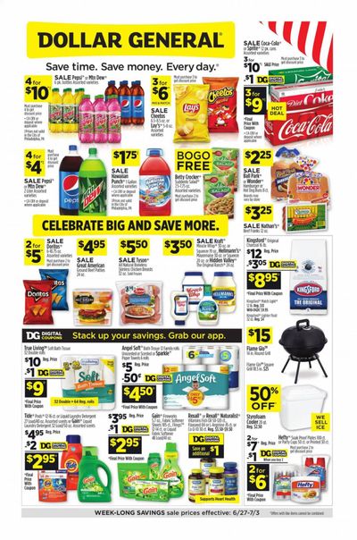 Dollar General (GA, IA, LA, MA, NY, VA, WI) Weekly Ad Flyer June 27 to July 3