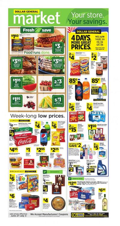 Dollar General (SC) Weekly Ad Flyer June 27 to July 3