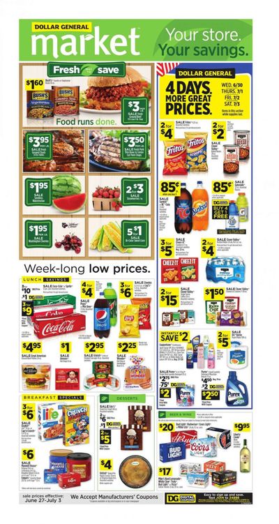 Dollar General (OH) Weekly Ad Flyer June 27 to July 3