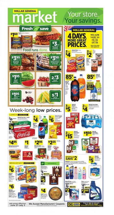 Dollar General (IN, OH) Weekly Ad Flyer June 27 to July 3