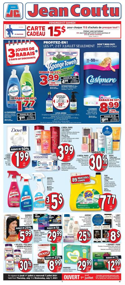  Jean Coutu (QC) Flyer July 1 to 7