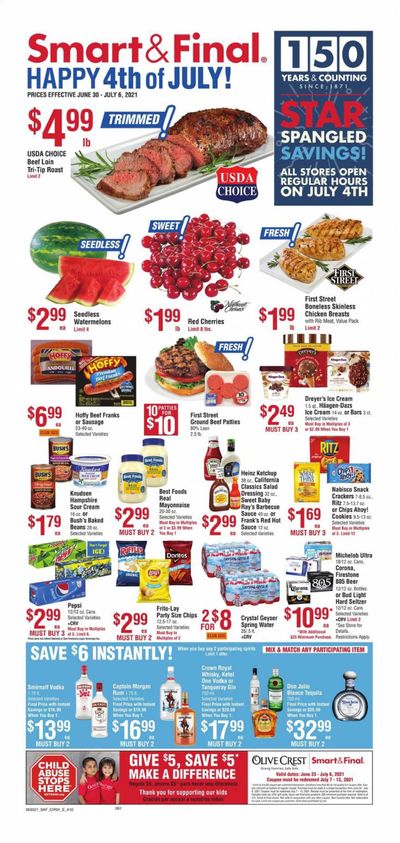 Smart & Final (AZ, CA) Weekly Ad Flyer June 30 to July 6