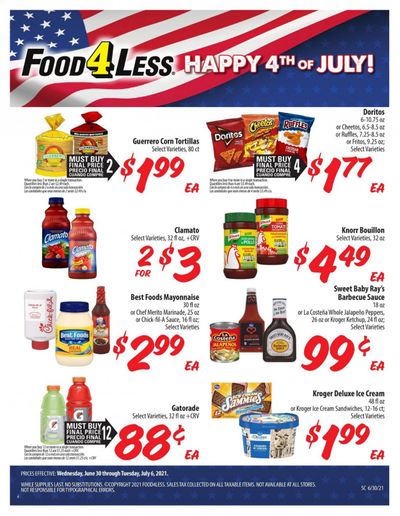 Food 4 Less (CA) Weekly Ad Flyer June 30 to July 6