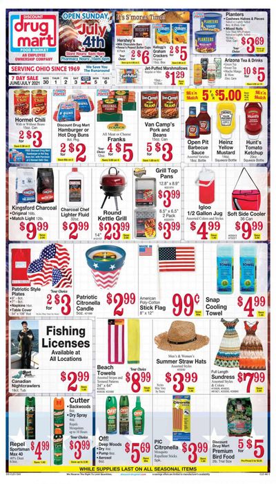 Discount Drug Mart (OH) Weekly Ad Flyer June 30 to July 6