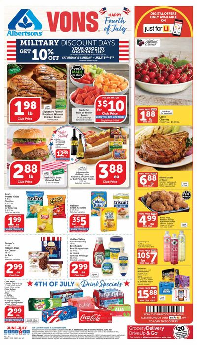 Vons (CA) Weekly Ad Flyer June 30 to July 6