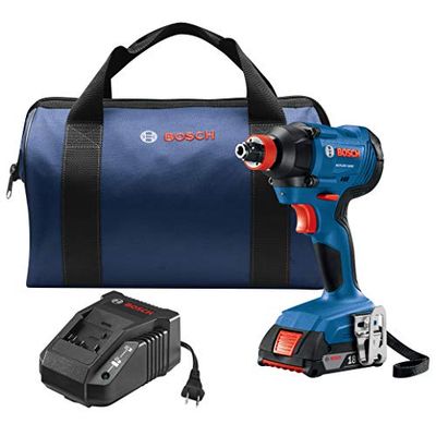 Bosch GDX18V-1600B12 18V Freak 1/4 in. and 1/2 in. Two-in-One Bit/Socket Impact Driver Kit $139.98 (Reg $149.99)