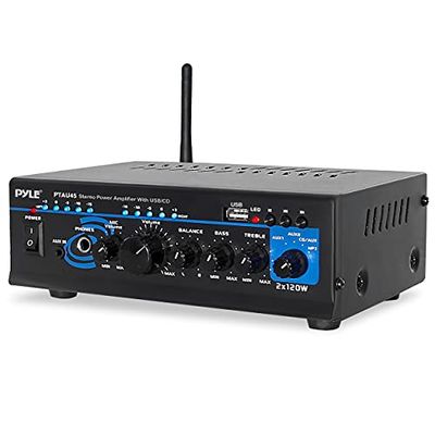 Pyle 240 Watt Home Audio Power Amplifier - Portable 2 Channel Stereo Receiver $90.09 (Reg $101.44)