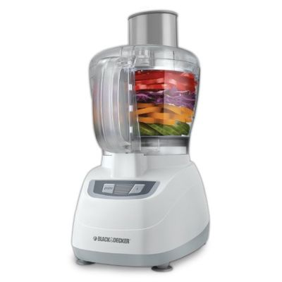 BLACK+DECKER Food Processor with Continuous Chute for Vegetables, Cheese, Hummus and More, 8 Cup, White, FP1600WC $25 (Reg $45.98)