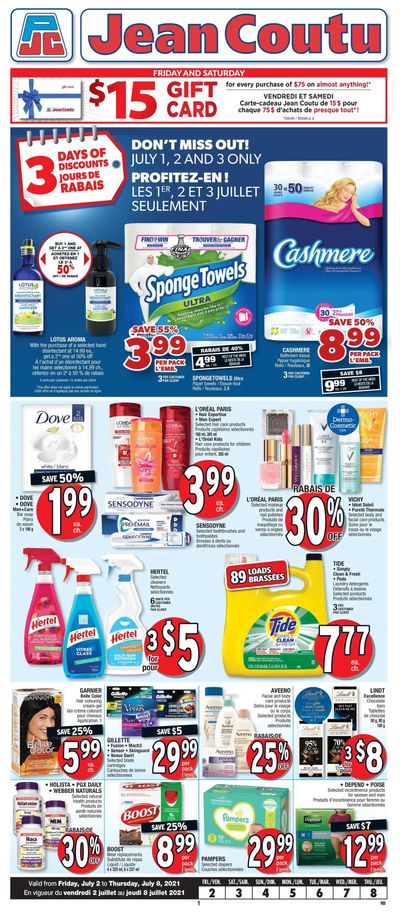 Jean Coutu (NB) Flyer July 2 to 8