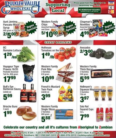 Bulkley Valley Wholesale Flyer July 1 to 7