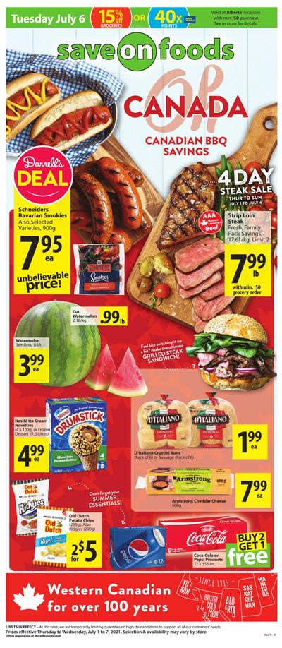 Save on Foods (AB) Flyer July 1 to 7