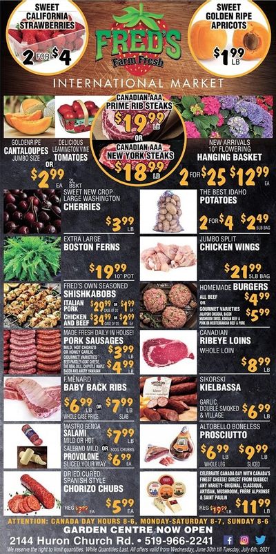 Fred's Farm Fresh Flyer June 30 to July 6