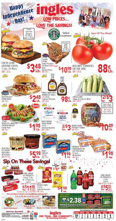 Ingles (GA, NC, SC, TN) Weekly Ad Flyer June 30 to July 6