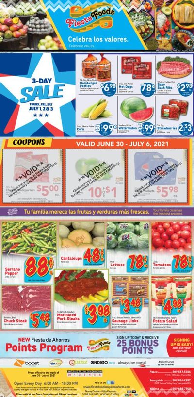 Fiesta Foods SuperMarkets (WA) Weekly Ad Flyer June 30 to July 6