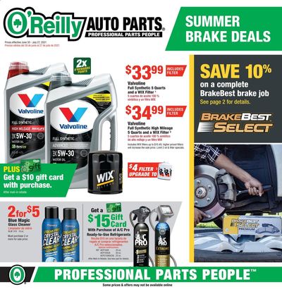 O'Reilly Auto Parts Weekly Ad Flyer June 30 to July 27