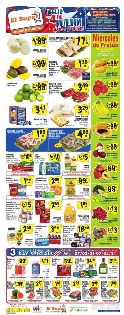 El Super (CA, NM, NV, TX) Weekly Ad Flyer June 30 to July 6