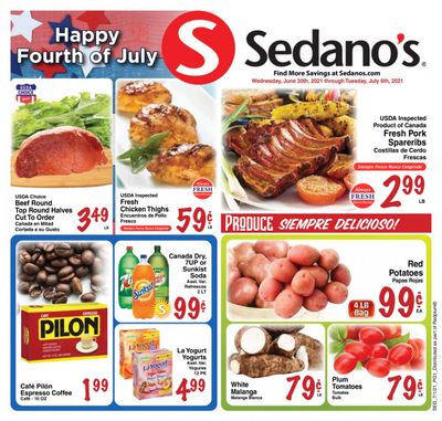 Sedano's (FL) Weekly Ad Flyer June 30 to July 6