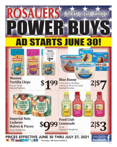 Rosauers (ID, MT, OR, WA) Weekly Ad Flyer June 30 to July 27