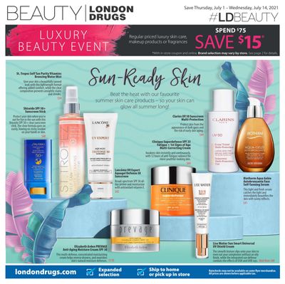 London Drugs Luxury Beauty Event Flyer July 1 to 14
