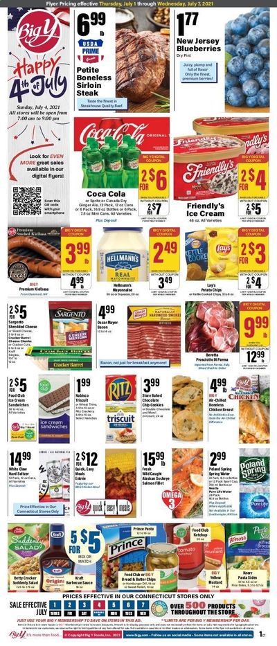 Big Y (CT) Weekly Ad Flyer July 1 to July 7