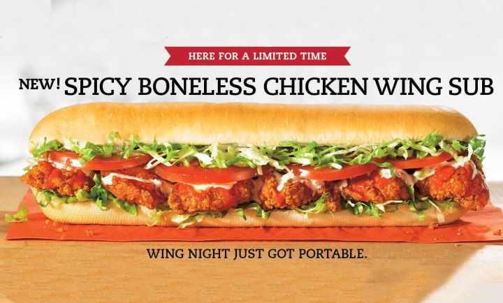 SPICY BONELESS CHICKEN WING  at Mr. Sub