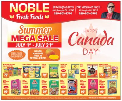 Noble Fresh Foods Flyer July 1 to 21