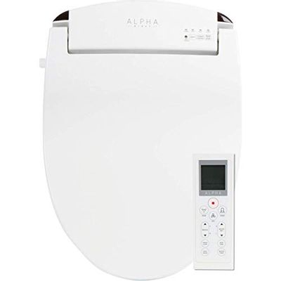 Alpha JX Elongated Bidet Toilet Seat, White, Endless Warm Water, Rear and Front Wash, LED Light, Quiet Operation, Easy Wireless Remote Control, Low Profile Sittable Lid, 3 Year Warranty $508.94 (Reg $546.32)