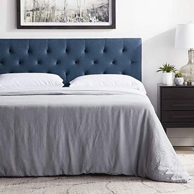 Lucid Mid-Rise Upholstered Headboard - Adjustable Height from 34” to 46” Queen Cobalt $111.95 (Reg $158.16)
