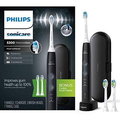 Philips Sonicare ProtectiveClean 5300 Gum Health Rechargeable Electric Toothbrush, HX6423/34, Black (Amazon Exclusive) $89.95 (Reg $110.14)