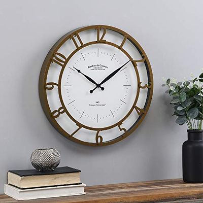 FirsTime & Co.® Gold Kensington Modern Clock, American Crafted, Metallic Gold, 18 x 2 x 18 , $29.51 (Reg $60.66)