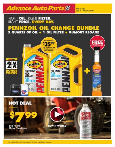 Advance Auto Parts Weekly Ad Flyer July 1 to July 28
