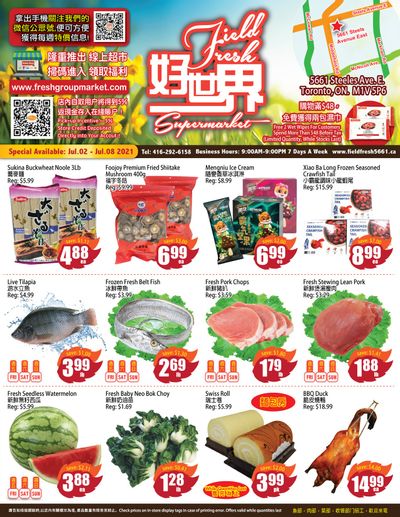 Field Fresh Supermarket Flyer July 2 to 8