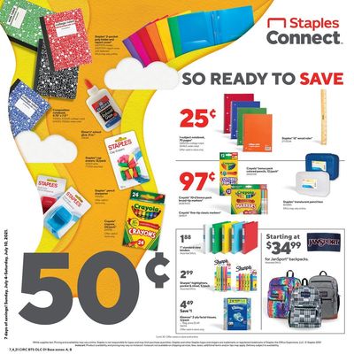 Staples Weekly Ad Flyer July 4 to July 10