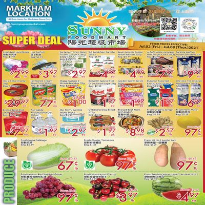 Sunny Foodmart (Markham) Flyer July 2 to 8