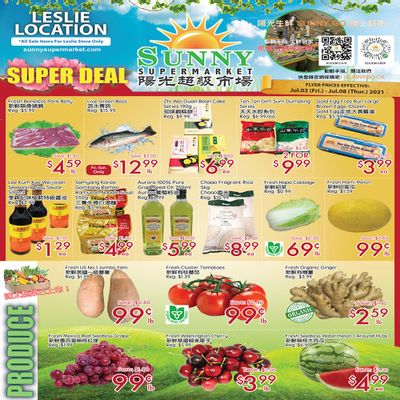 Sunny Supermarket (Leslie) Flyer July 2 to 8
