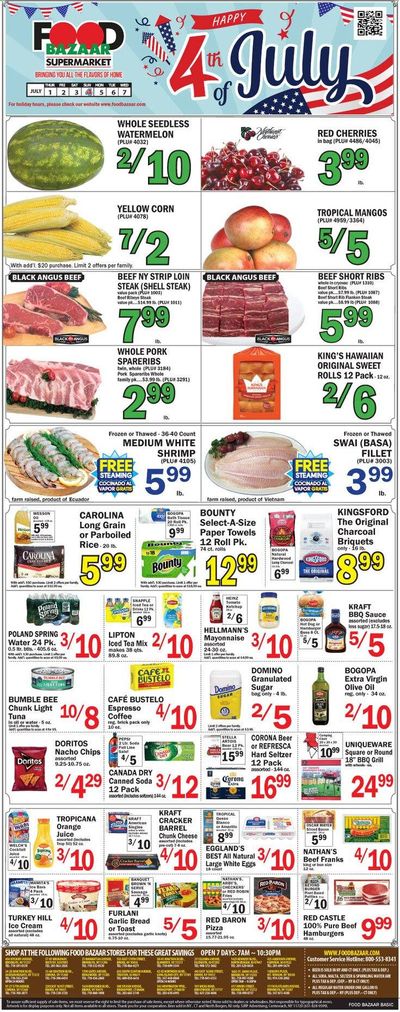 Food Bazaar (CT, NJ, NY) Weekly Ad Flyer July 1 to July 7