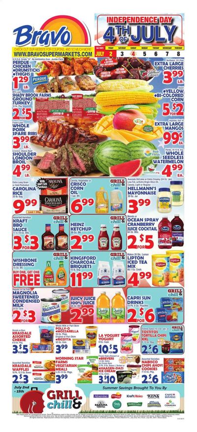 Bravo Supermarkets (CT, FL, MA, NJ, NY, PA) Weekly Ad Flyer July 2 to July 8