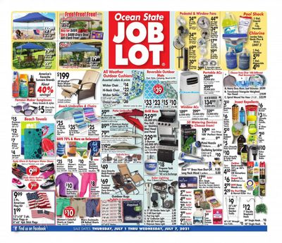 Ocean State Job Lot (CT, MA, ME, NH, NJ, NY, RI) Weekly Ad Flyer July 1 to July 7