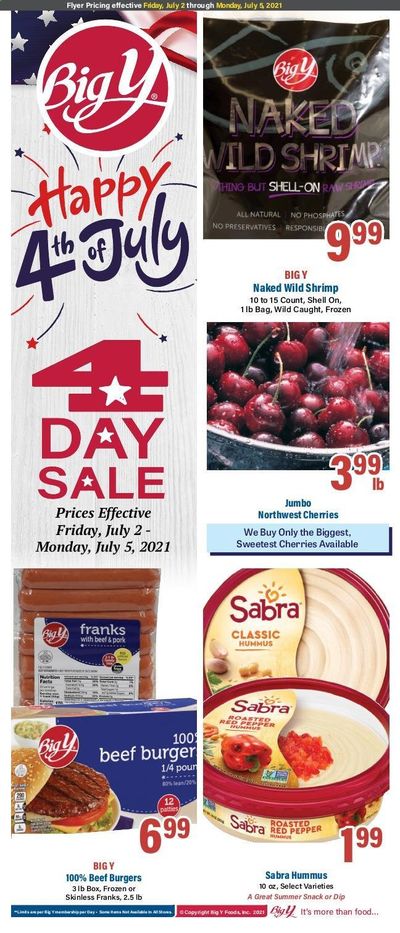 Big Y (CT, MA) Weekly Ad Flyer July 2 to July 5