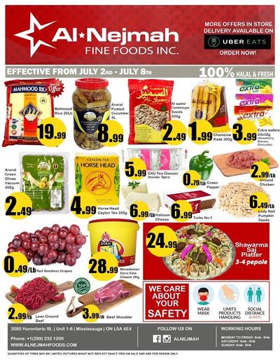 Alnejmah Fine Foods Inc. Flyer July 2 to 8