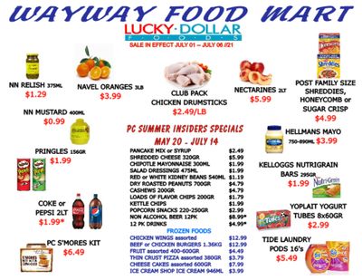 WayWay Food Mart Flyer July 1 to 6