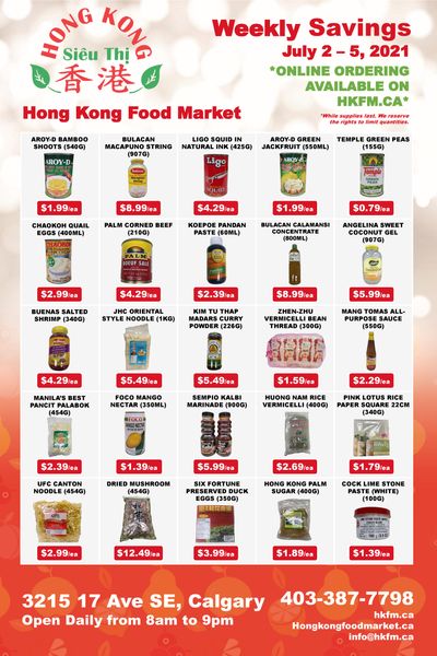 Hong Kong Food Market Flyer July 2 to 5